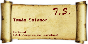 Tamás Salamon névjegykártya