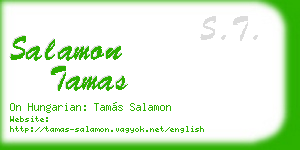 salamon tamas business card